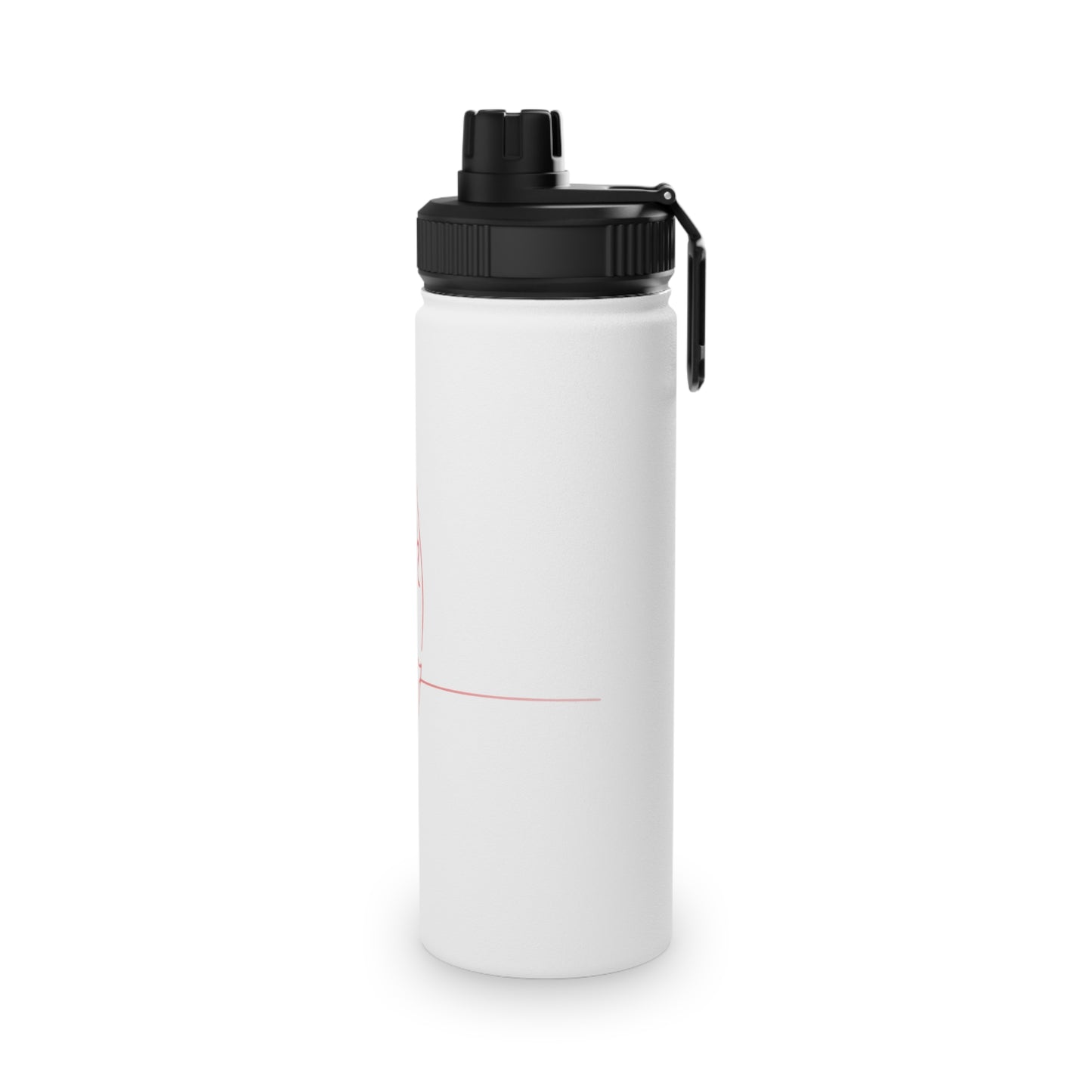 "tcwrn" — Minimal Line Art Design — Stainless Steel Sports Cap Bottle