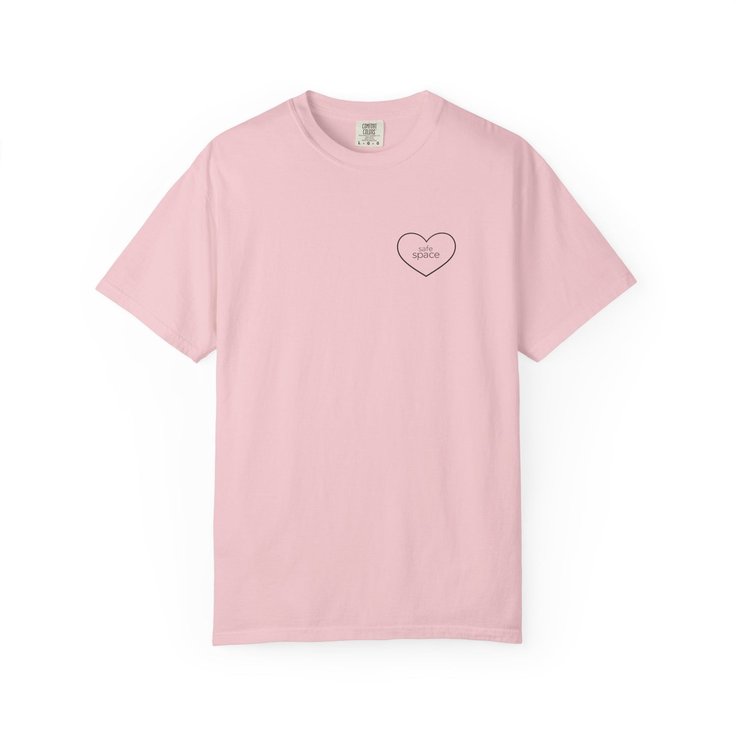 "safe space" — Minimal Heart Outline Confidence T-Shirt