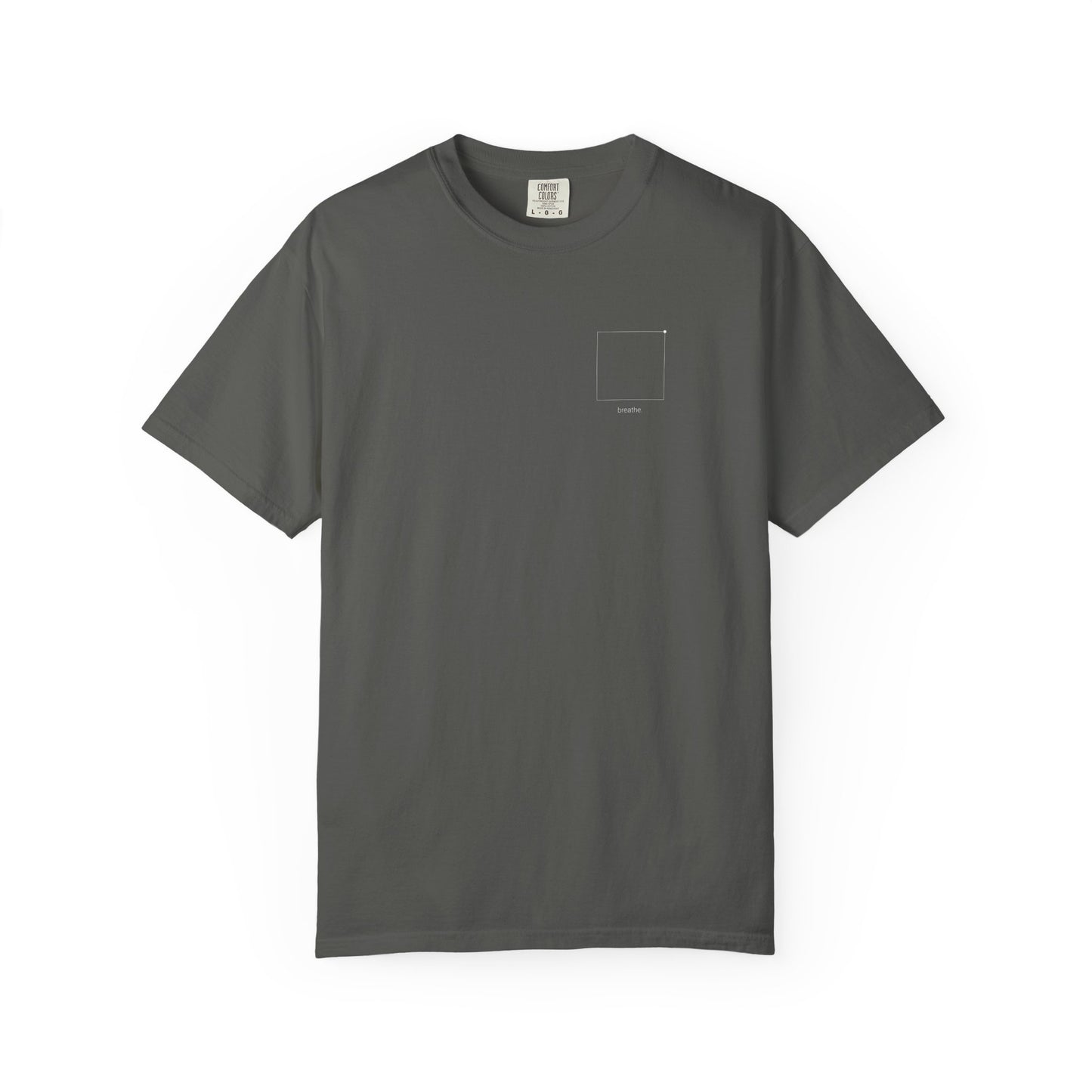 "breathe." — Calm Mind Box Breathing Garment-Dyed T-Shirt
