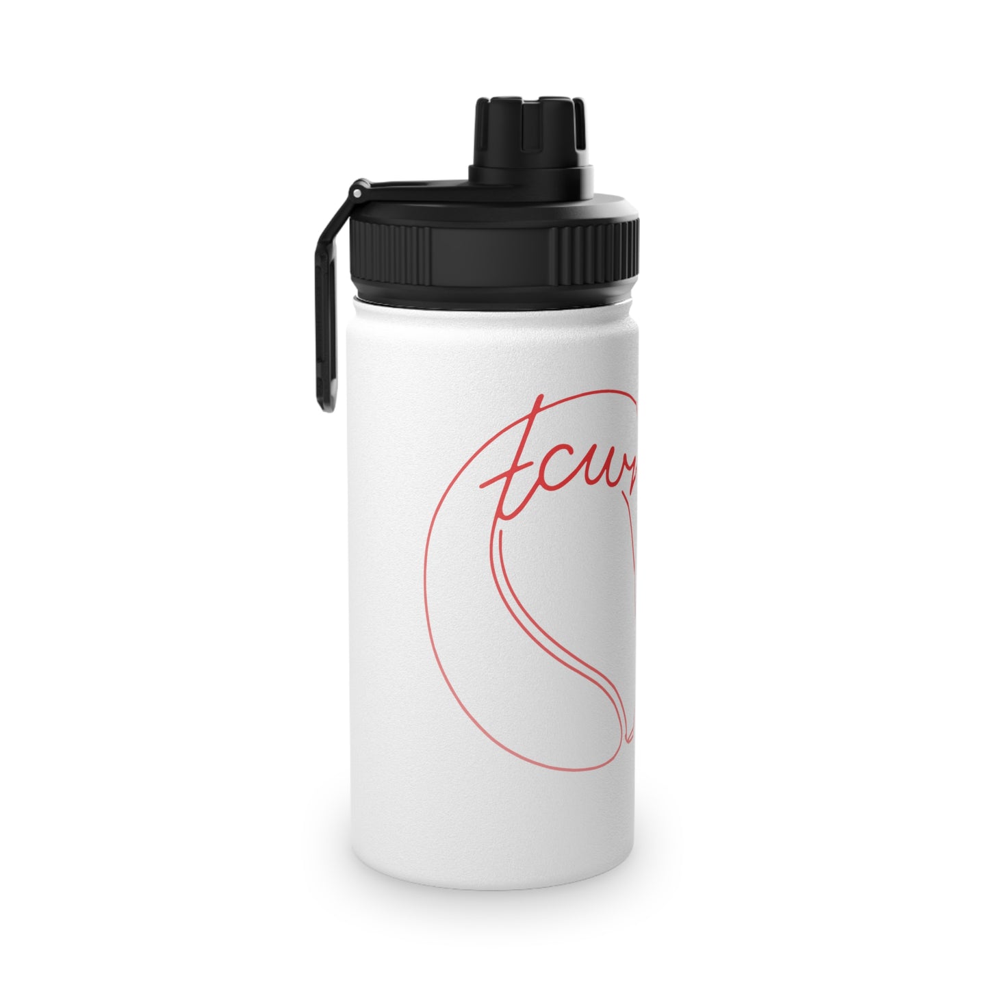"tcwrn" — Minimal Line Art Design — Stainless Steel Sports Cap Bottle