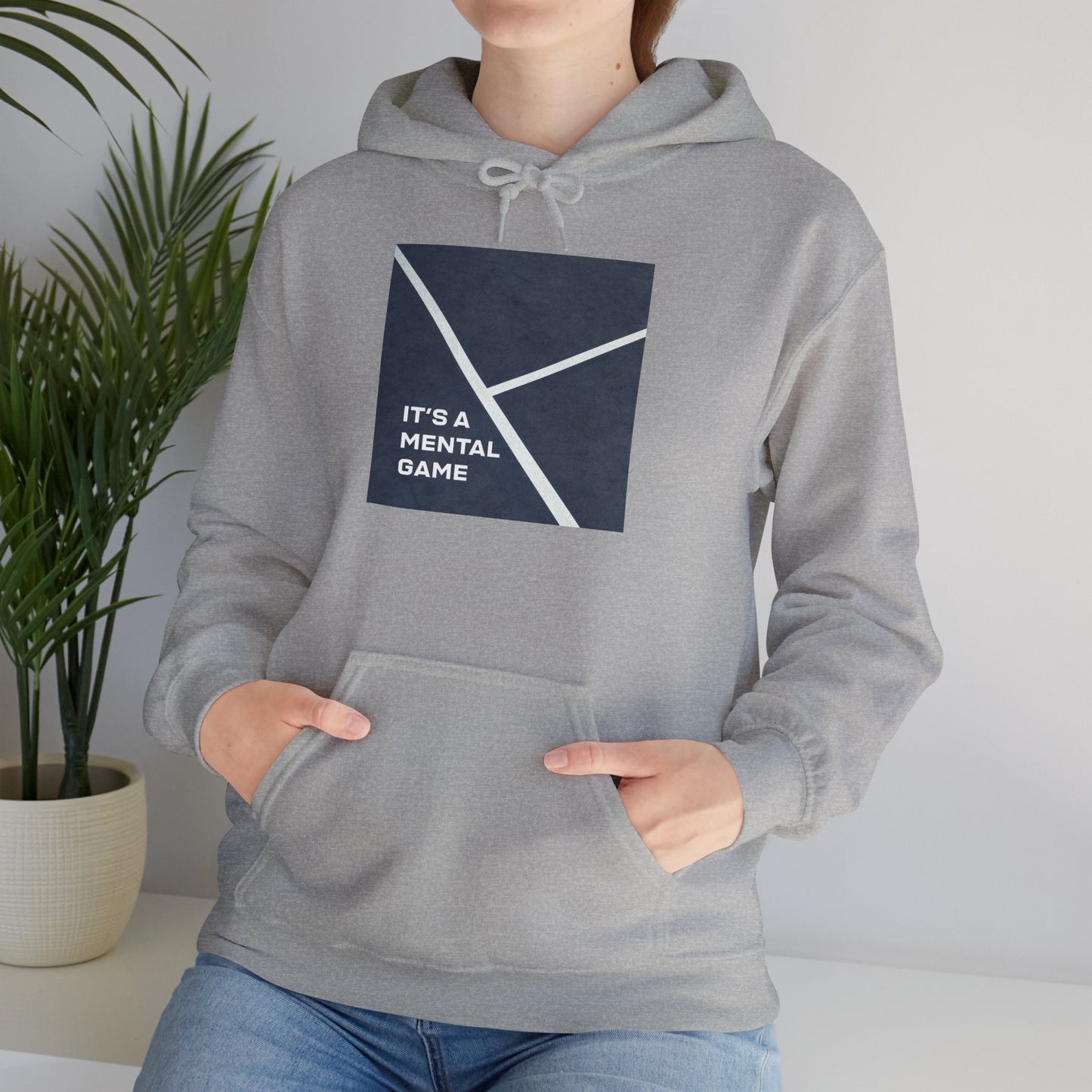 "IT'S A MENTAL GAME" — Athlete Mindset Hoodie, relaxed cotton/poly