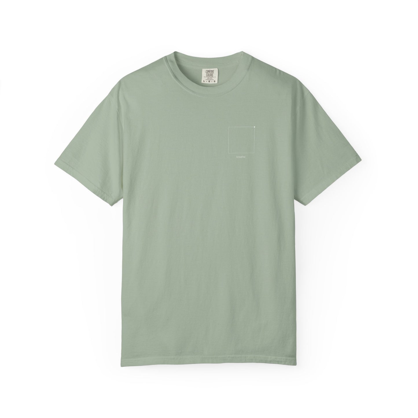"breathe." — Calm Mind Box Breathing Garment-Dyed T-Shirt