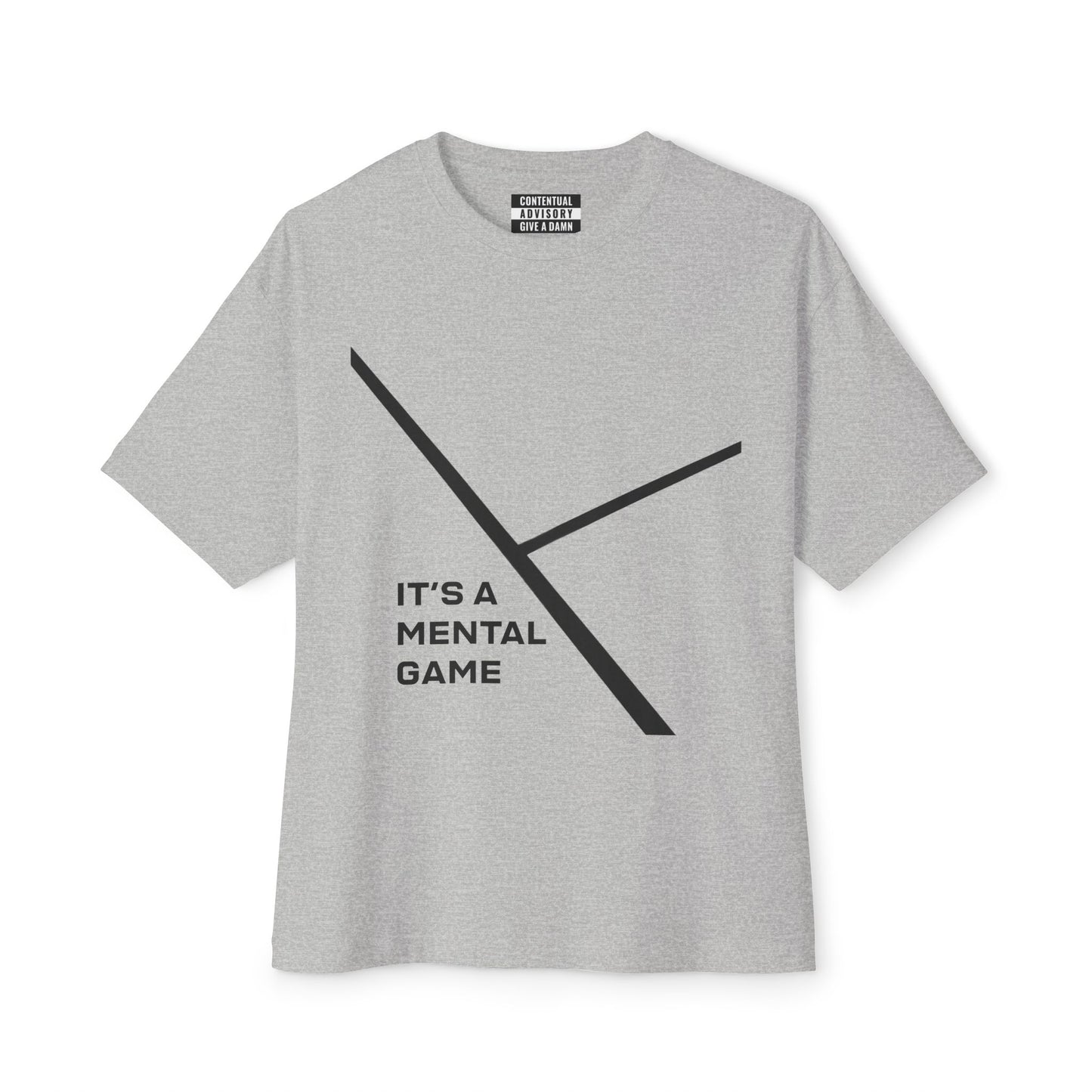 "IT'S A MENTAL GAME" — Athlete Mindset Oversized Boxy Tee comfy cotton