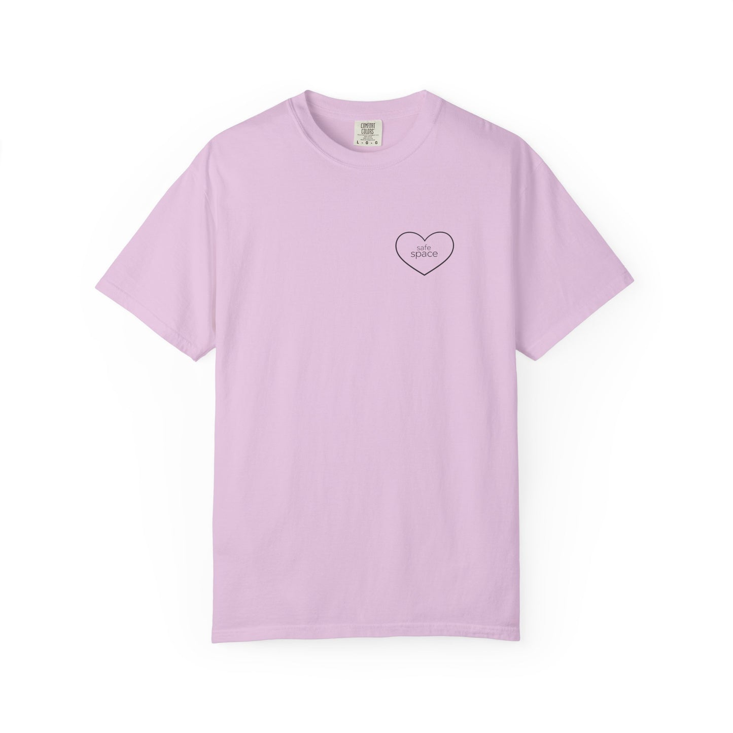 "safe space" — Minimal Heart Outline Confidence T-Shirt