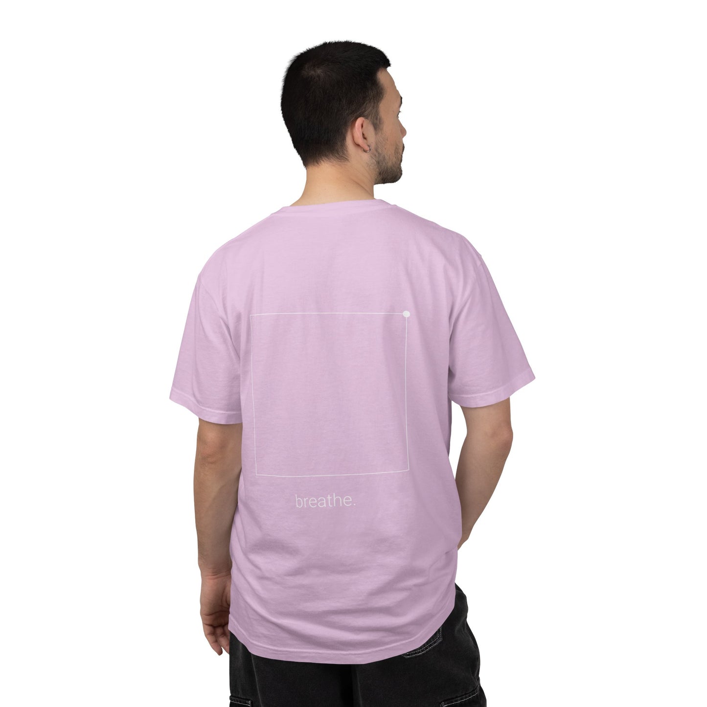 "breathe." — Calm Mind Box Breathing Garment-Dyed T-Shirt