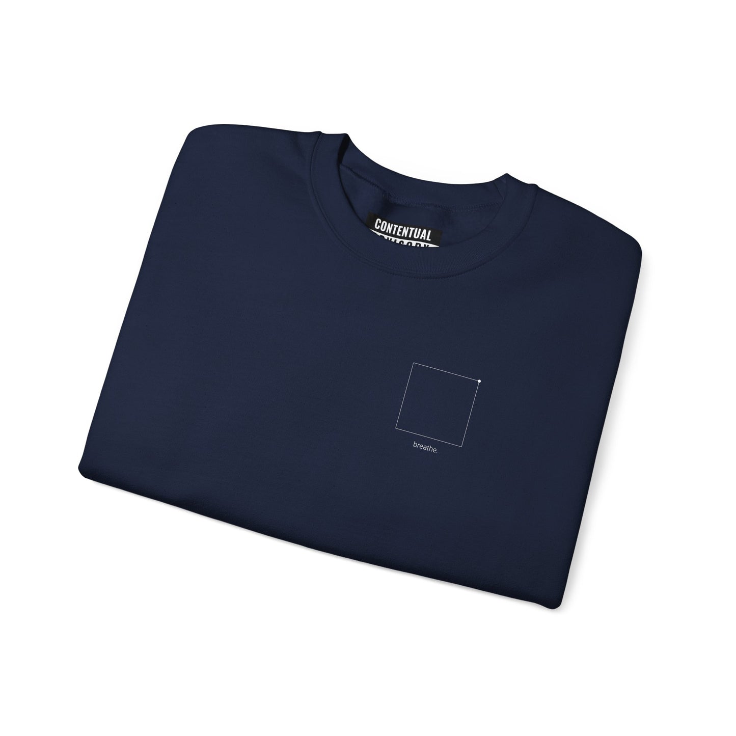 "breathe." — Calm Mind Box Breathing Graphic Pullover