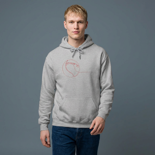 "TCWRN" — Minimal Red Line Design — Unsiex Hoodie