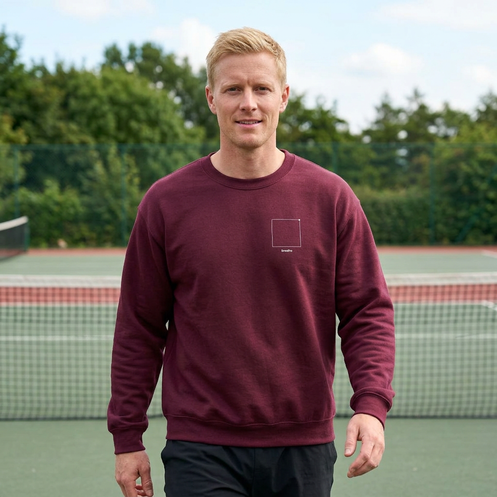 "breathe." — Calm Mind Box Breathing Graphic Pullover