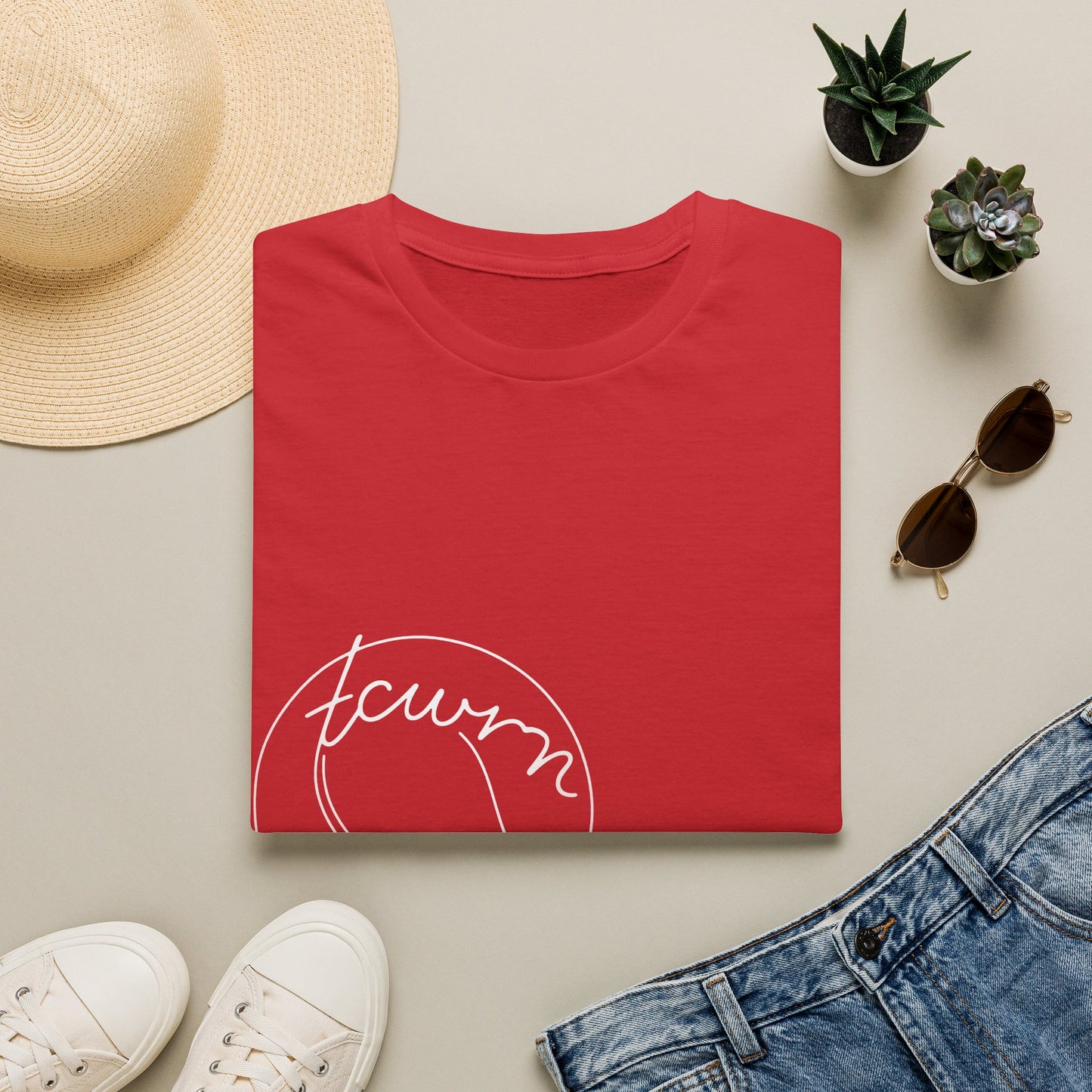 "tcwrn" — Minimal Line Art Design — Unisex T-Shirt