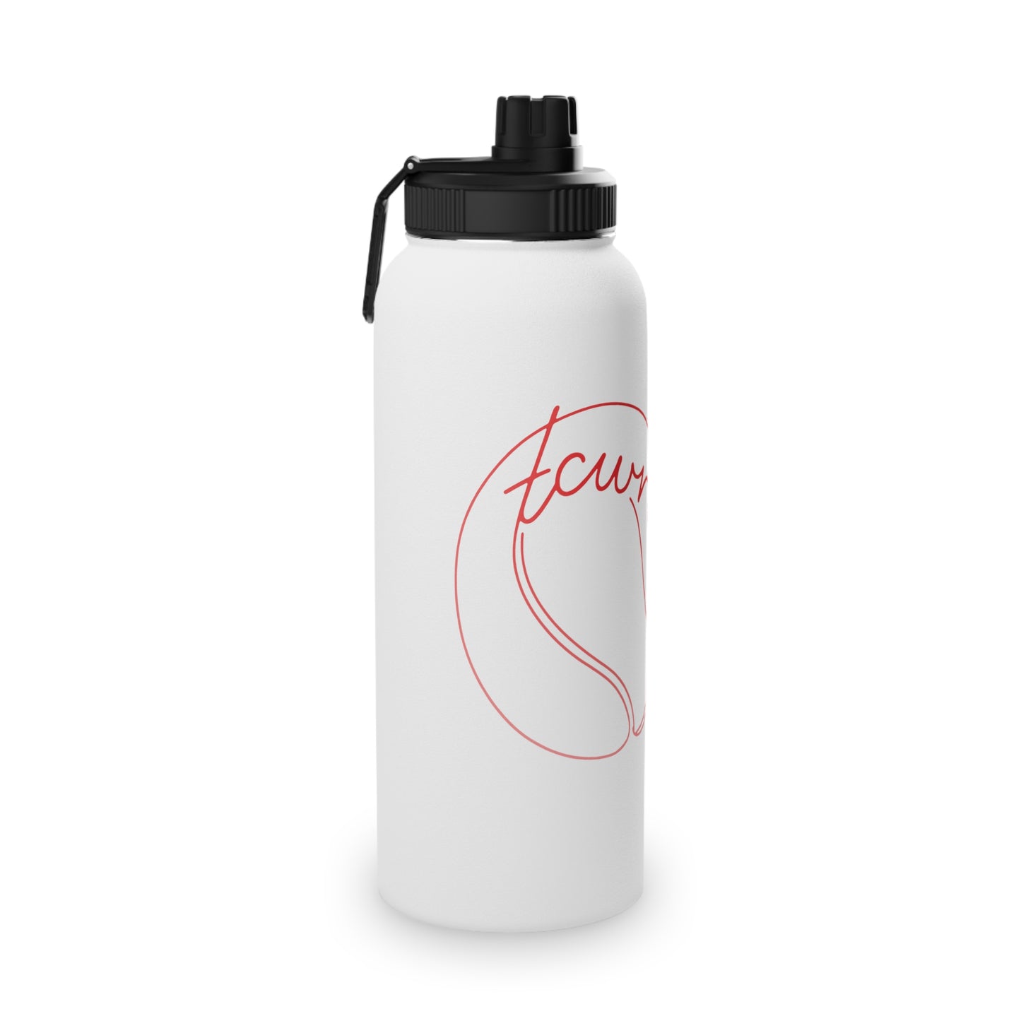 "tcwrn" — Minimal Line Art Design — Stainless Steel Sports Cap Bottle