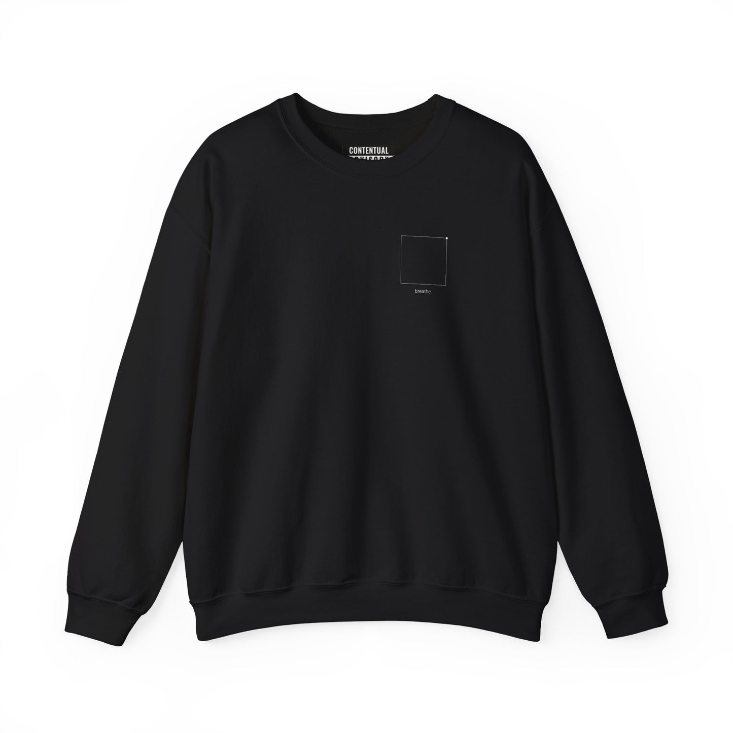 "breathe." — Calm Mind Box Breathing Graphic Pullover