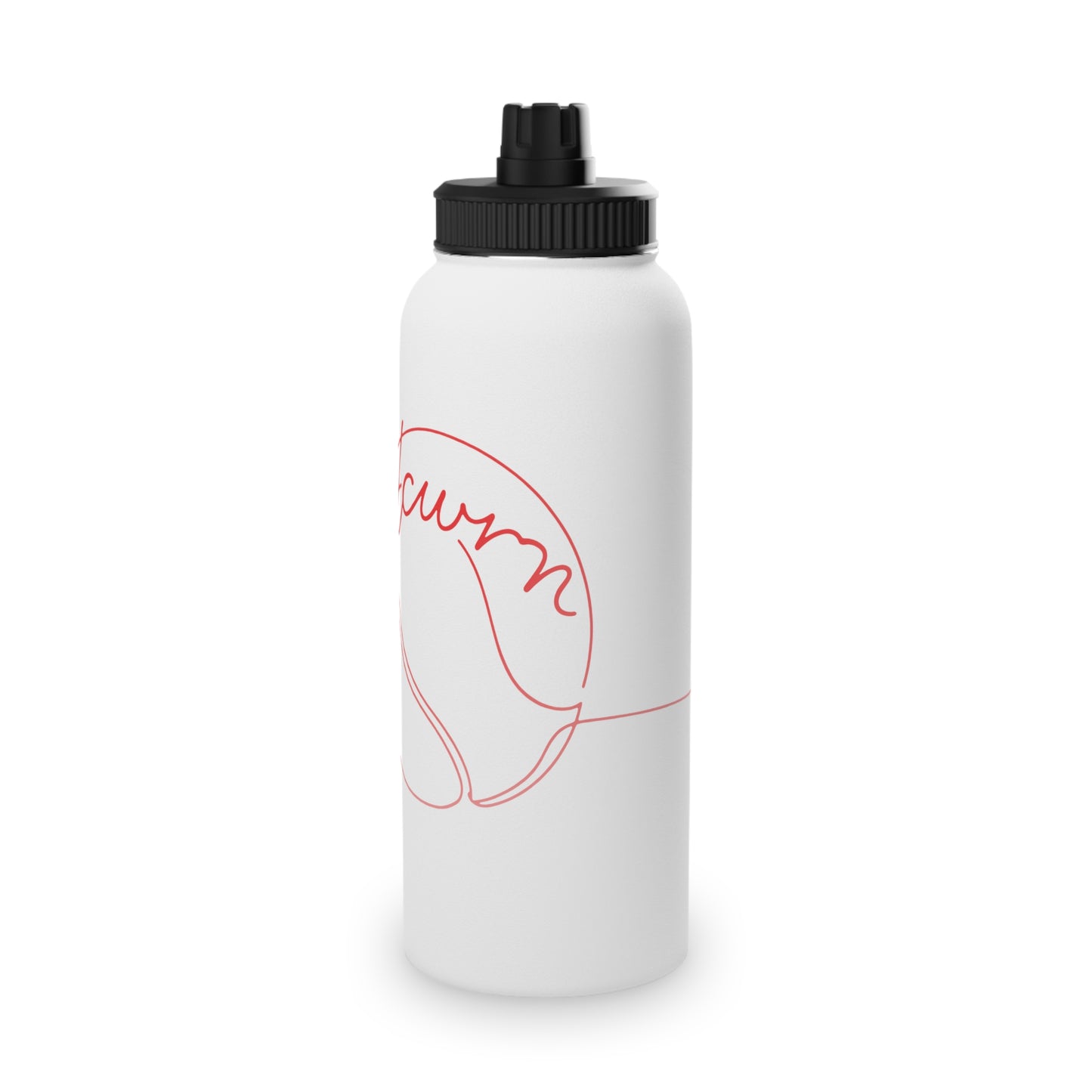 "tcwrn" — Minimal Line Art Design — Stainless Steel Sports Cap Bottle