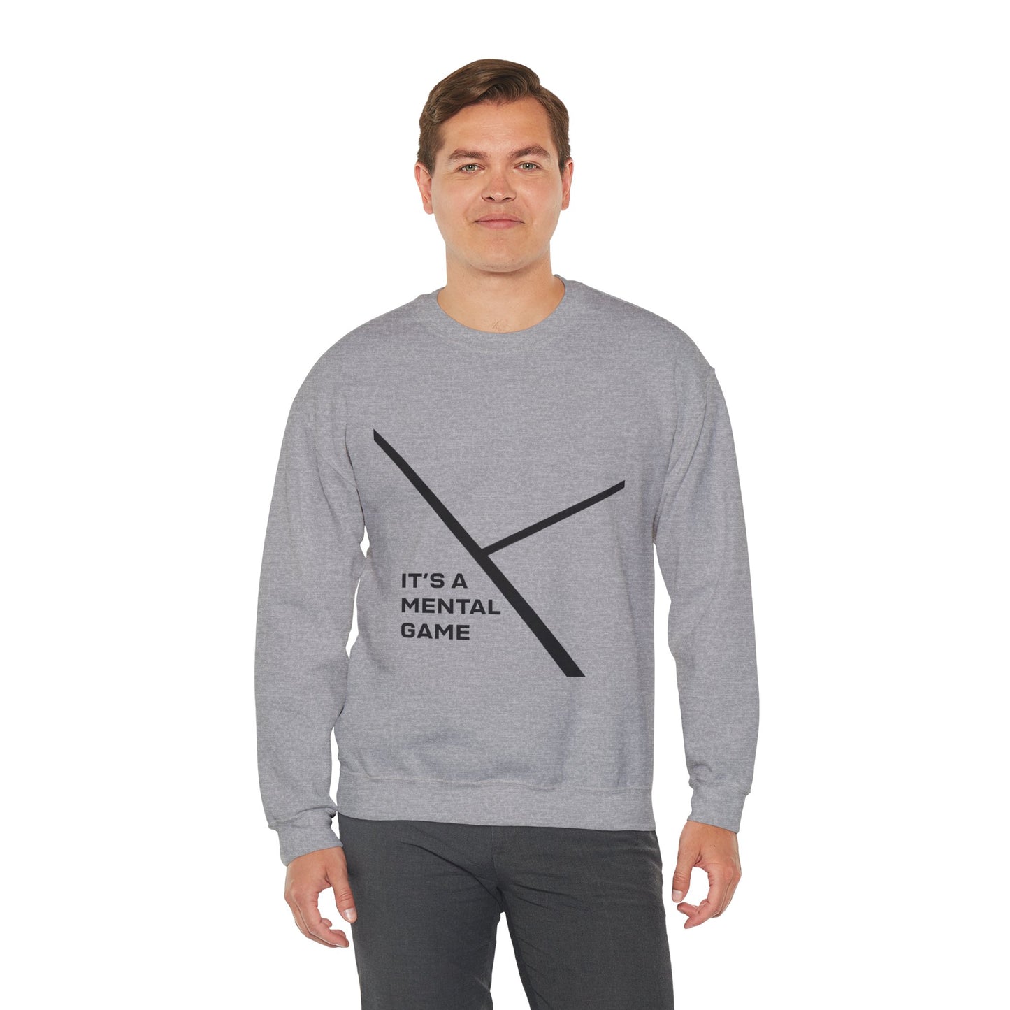 "IT'S A MENTAL GAME" — Athlete Mindset Crewneck Sweatshirt poly/cotton