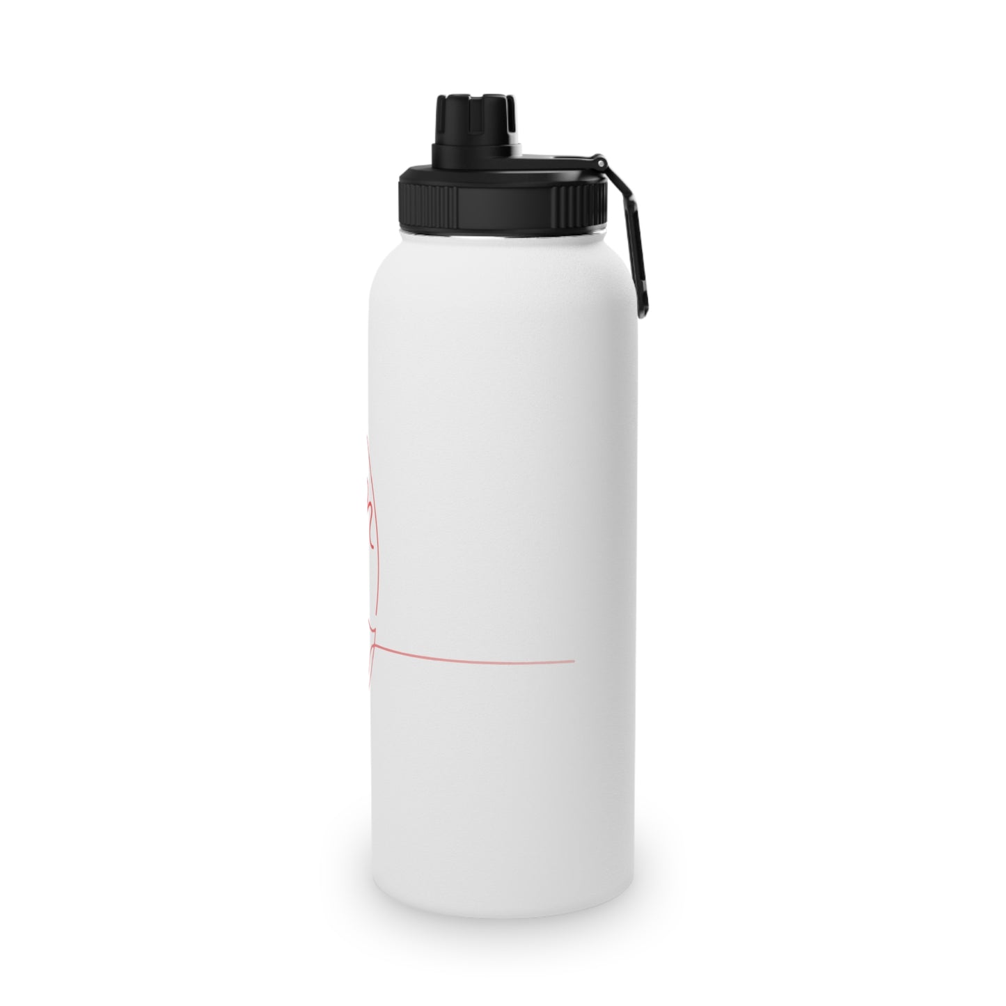 "tcwrn" — Minimal Line Art Design — Stainless Steel Sports Cap Bottle