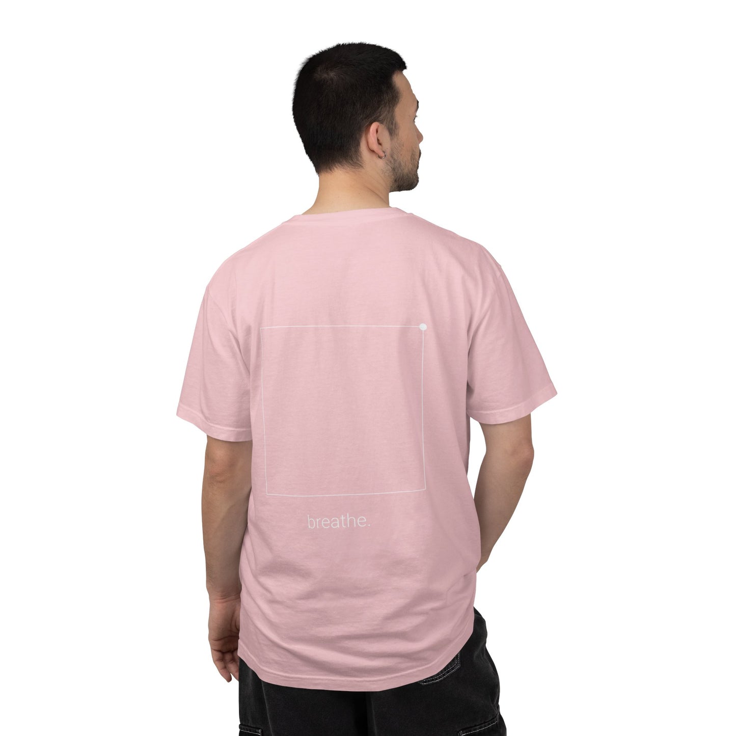 "breathe." — Calm Mind Box Breathing Garment-Dyed T-Shirt