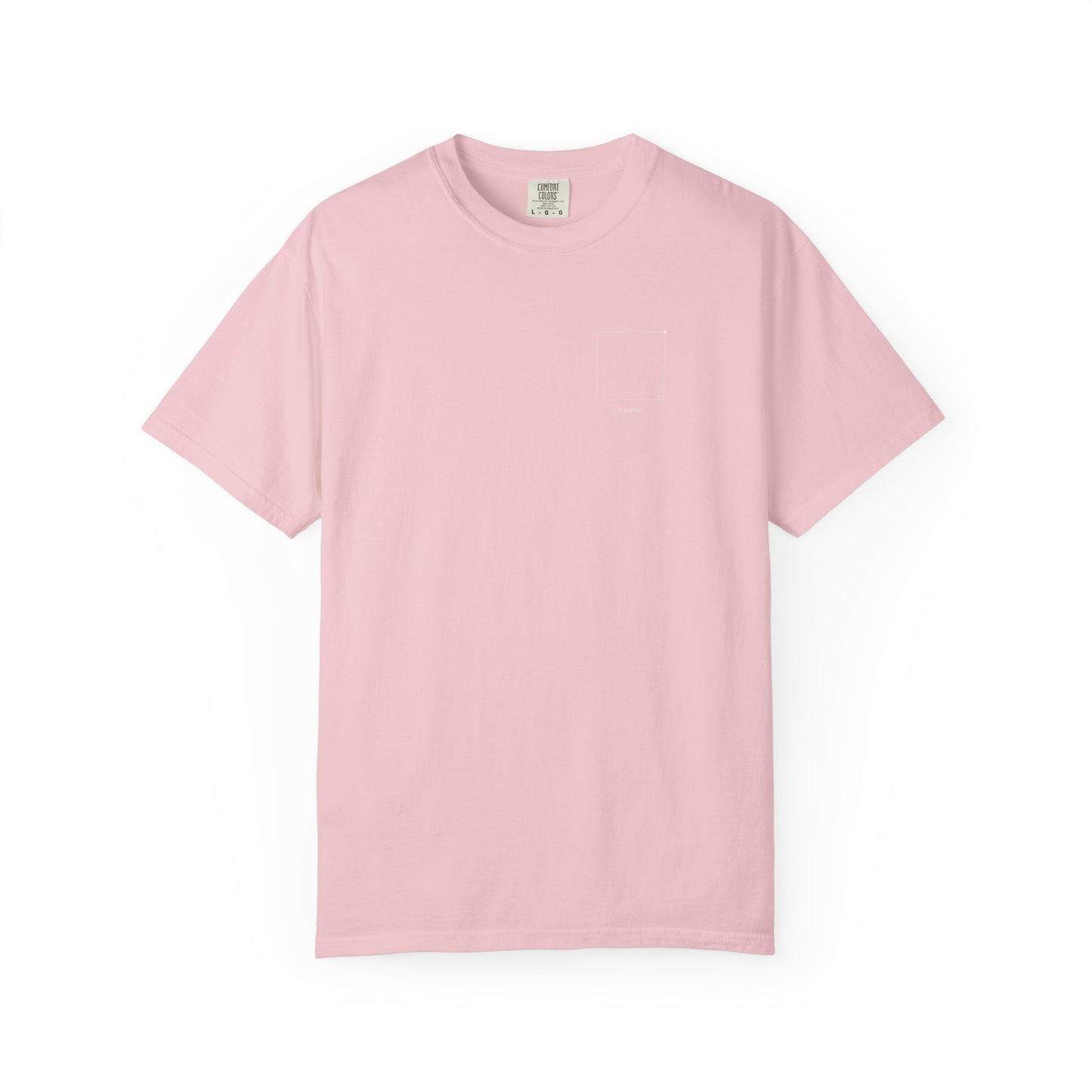 "breathe." — Calm Mind Box Breathing Garment-Dyed T-Shirt