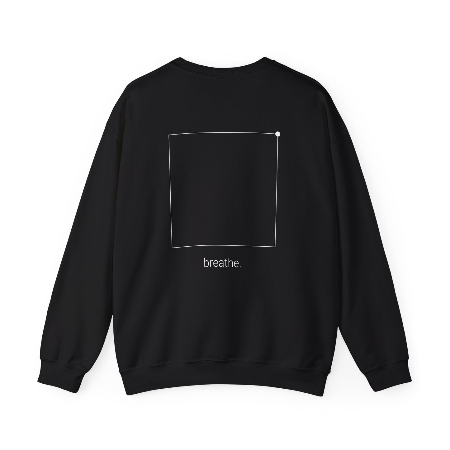 "breathe." — Calm Mind Box Breathing Graphic Pullover