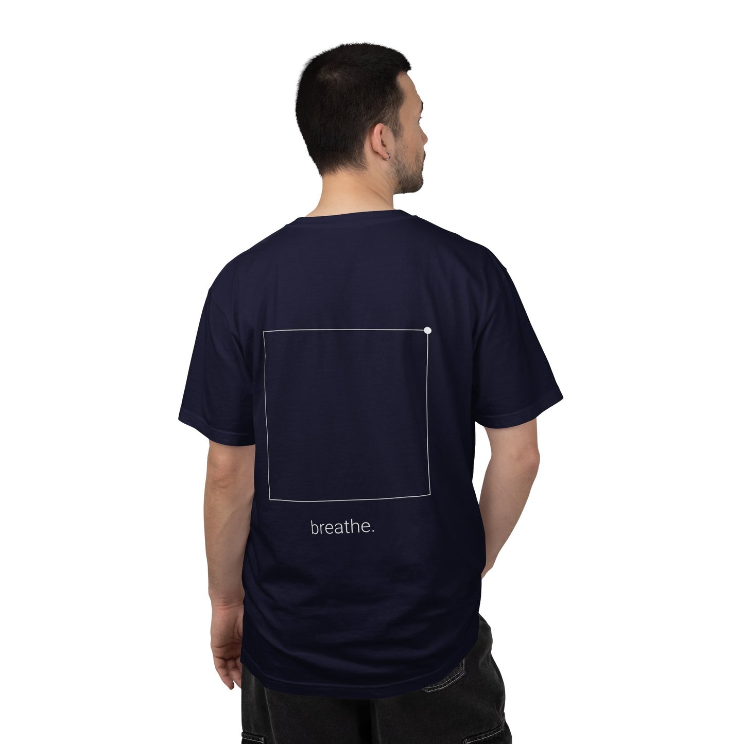 "breathe." — Calm Mind Box Breathing Garment-Dyed T-Shirt