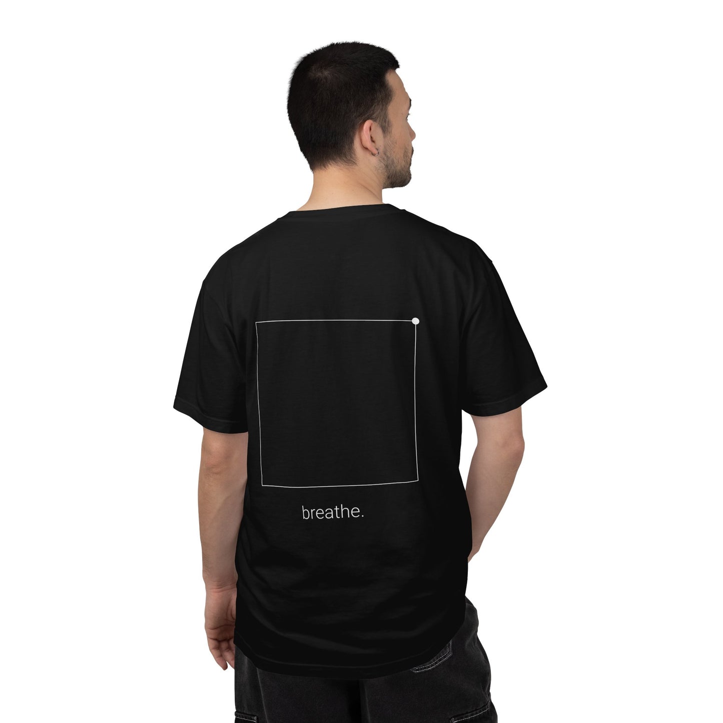 "breathe." — Calm Mind Box Breathing Garment-Dyed T-Shirt