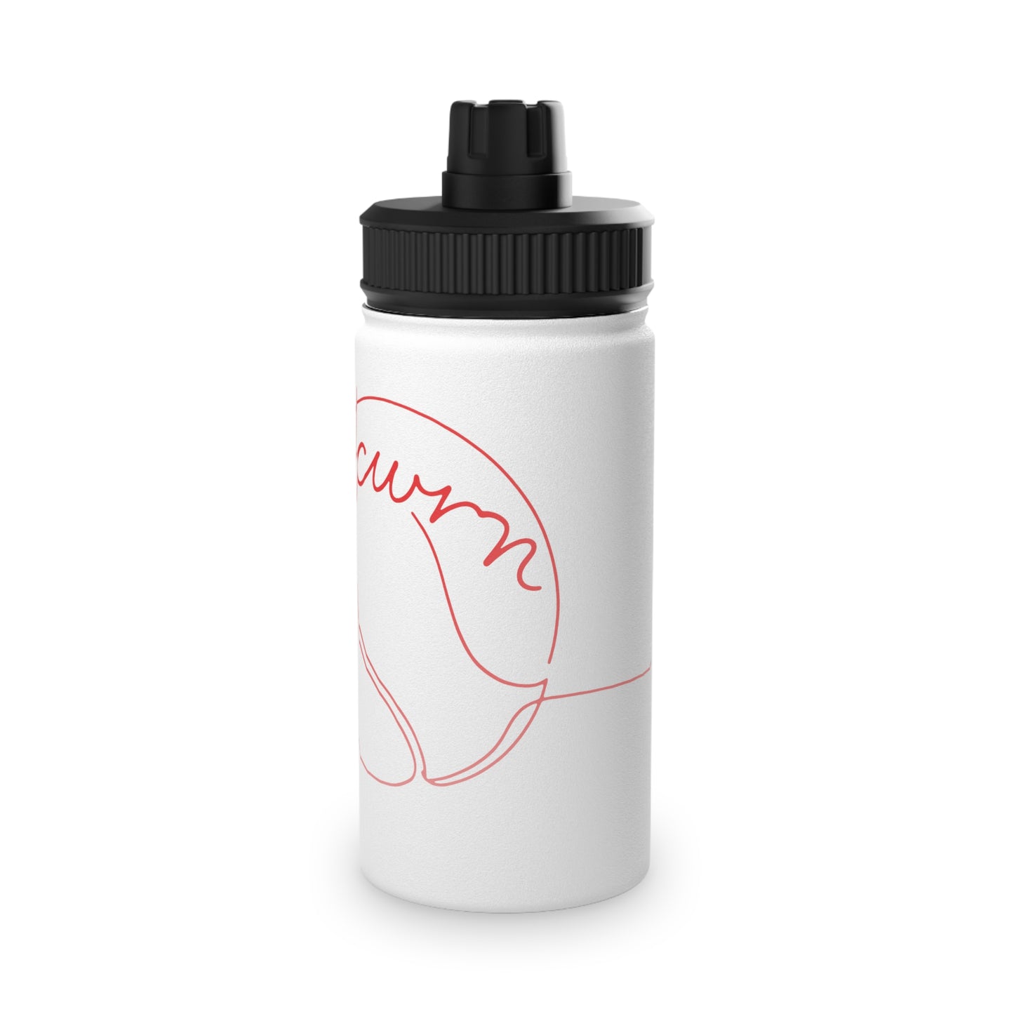 "tcwrn" — Minimal Line Art Design — Stainless Steel Sports Cap Bottle